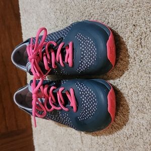 Gray & Pink Nike sneakers.